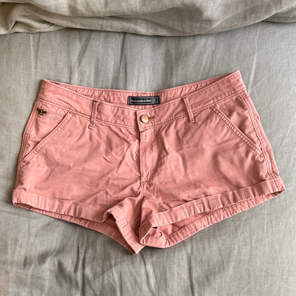 Abercrombie & Fitch Women's Dusty Pink Cargo Shorts